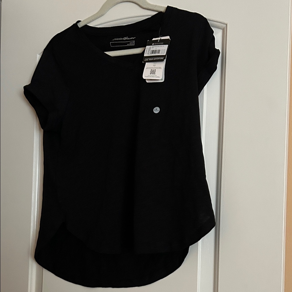 Eddie Bauer Black Short Sleeve Women's Tee